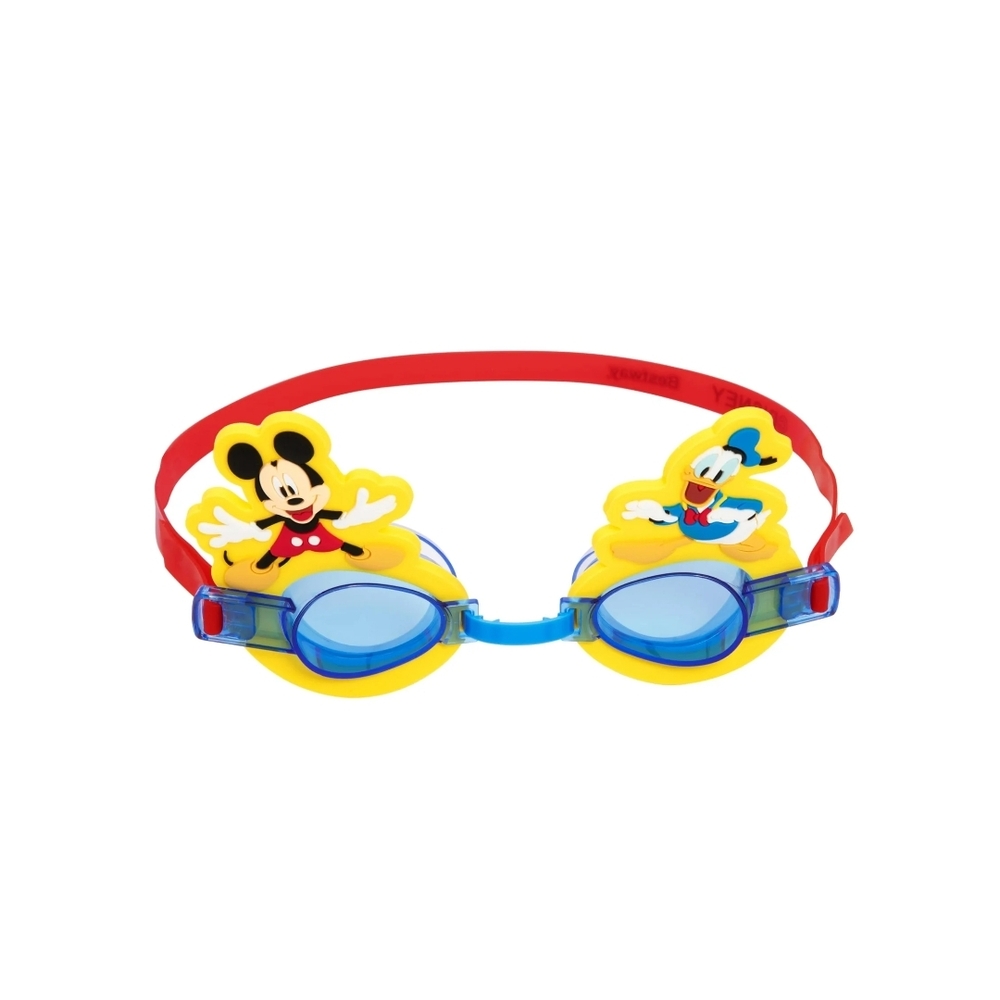 Disney Yellow and Red Swim Goggles with Mickey and Donald